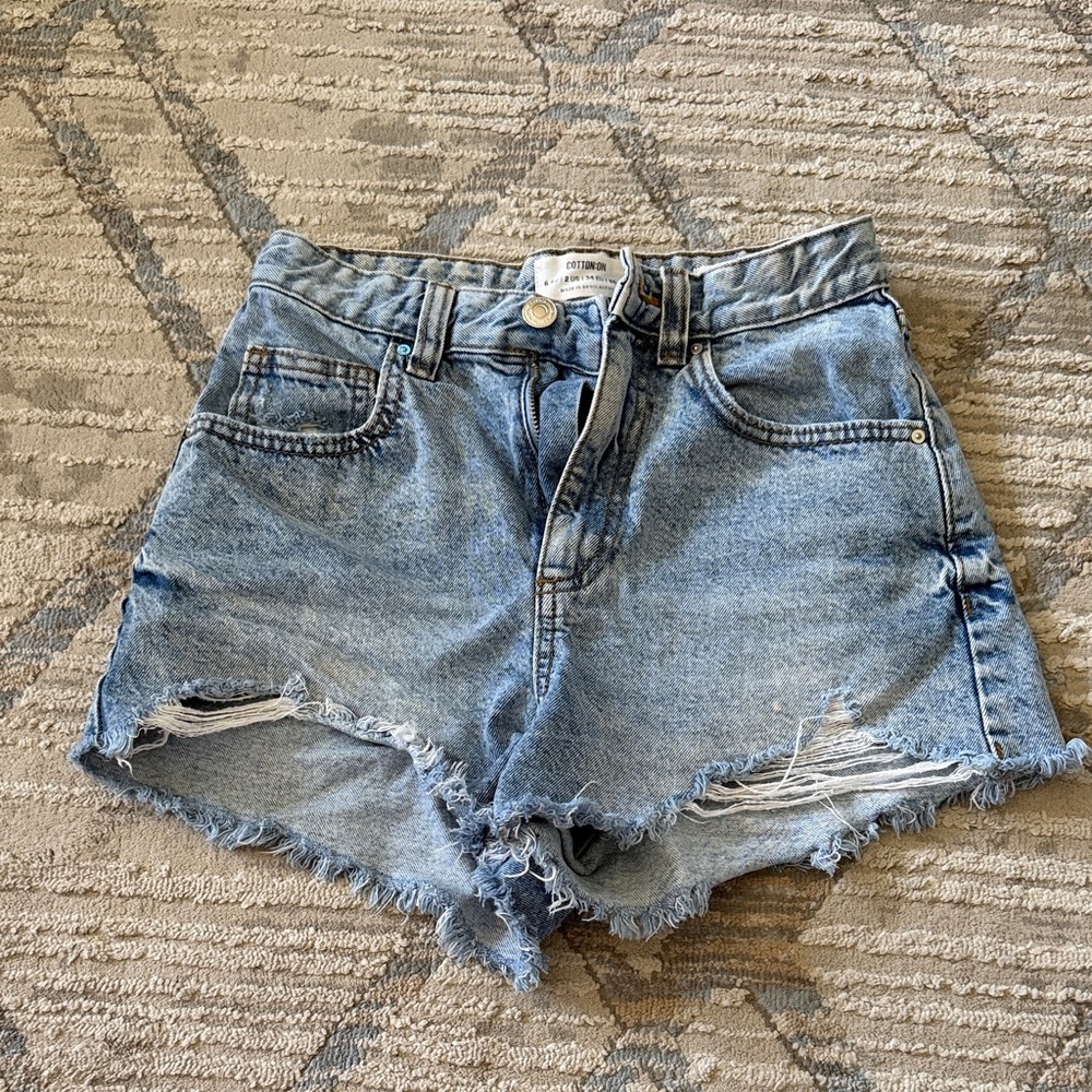 Cotton On High Rise Mom Jean Shorts